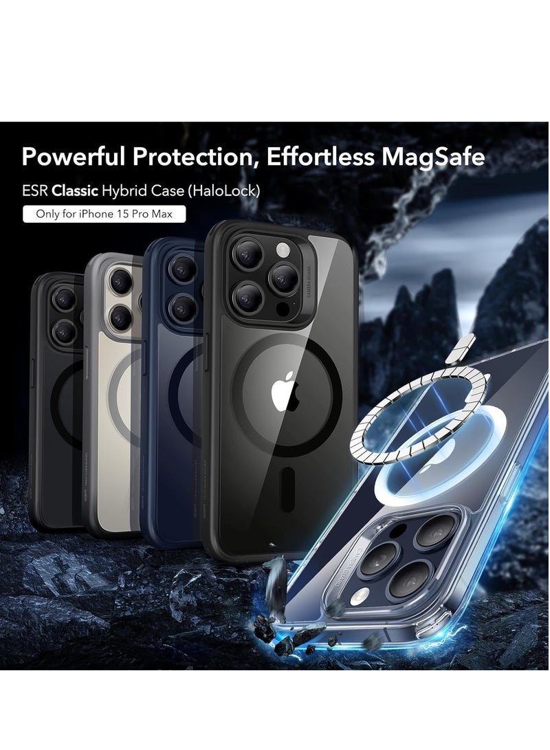 ELTRAZONE for iPhone 15 Pro Max Case, Compatible with MagSafe, Military-Grade Protection, Yellowing Resistant, Scratch-Resistant Back, Magnetic Phone Cover for iPhone 15 Pro Max, Classic Series, Clear - Image 2