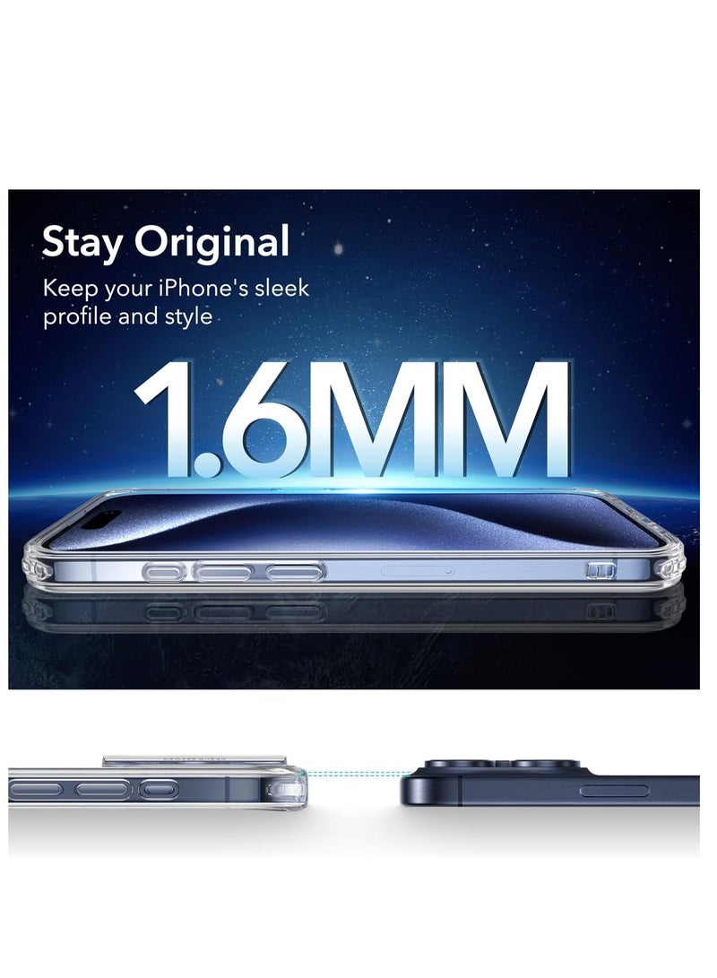 ELTRAZONE for iPhone 15 Pro Max Case, Compatible with MagSafe, Military-Grade Protection, Yellowing Resistant, Scratch-Resistant Back, Magnetic Phone Cover for iPhone 15 Pro Max, Classic Series, Clear - Image 4