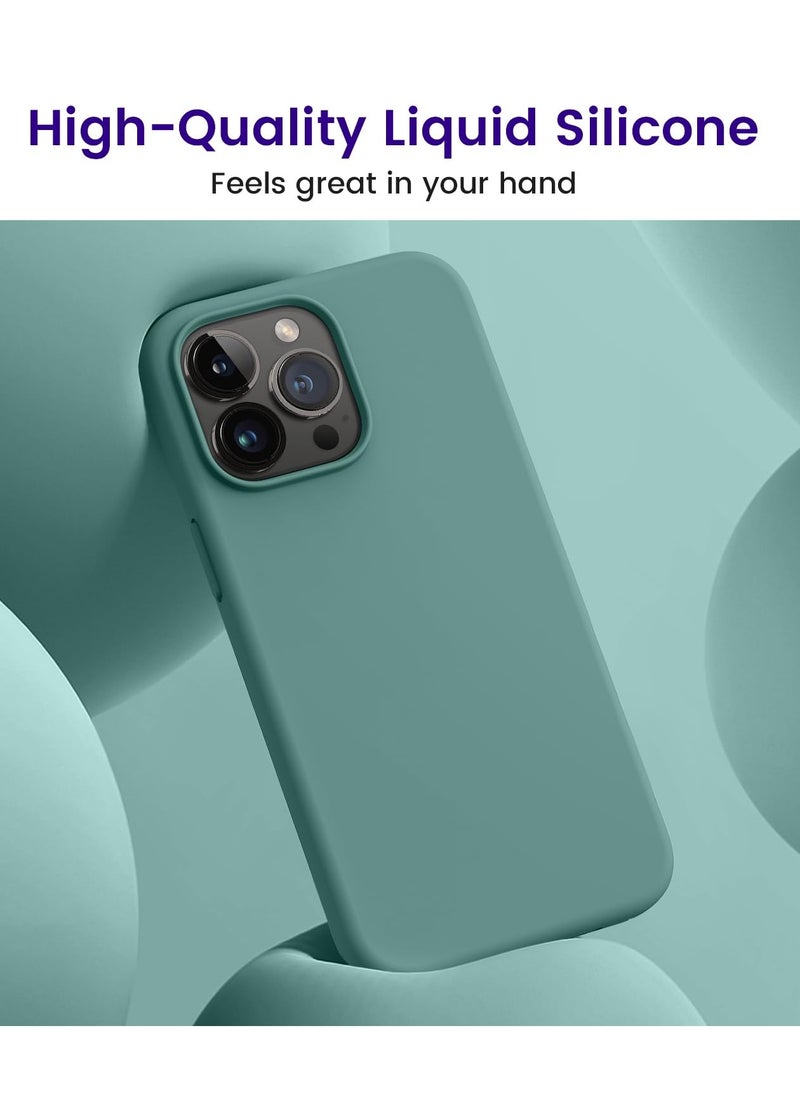 BORTONY - iPhone 15 Pro Max Case Liquid Silicone 3 Layers Full Covered Soft Gel Rubber iPhone 15 Pro Max Cover Slim Phone Case with Anti-Scratch Microfiber Lining for Apple iPhone 15 Pro Max 6.7 Inch - Image 1