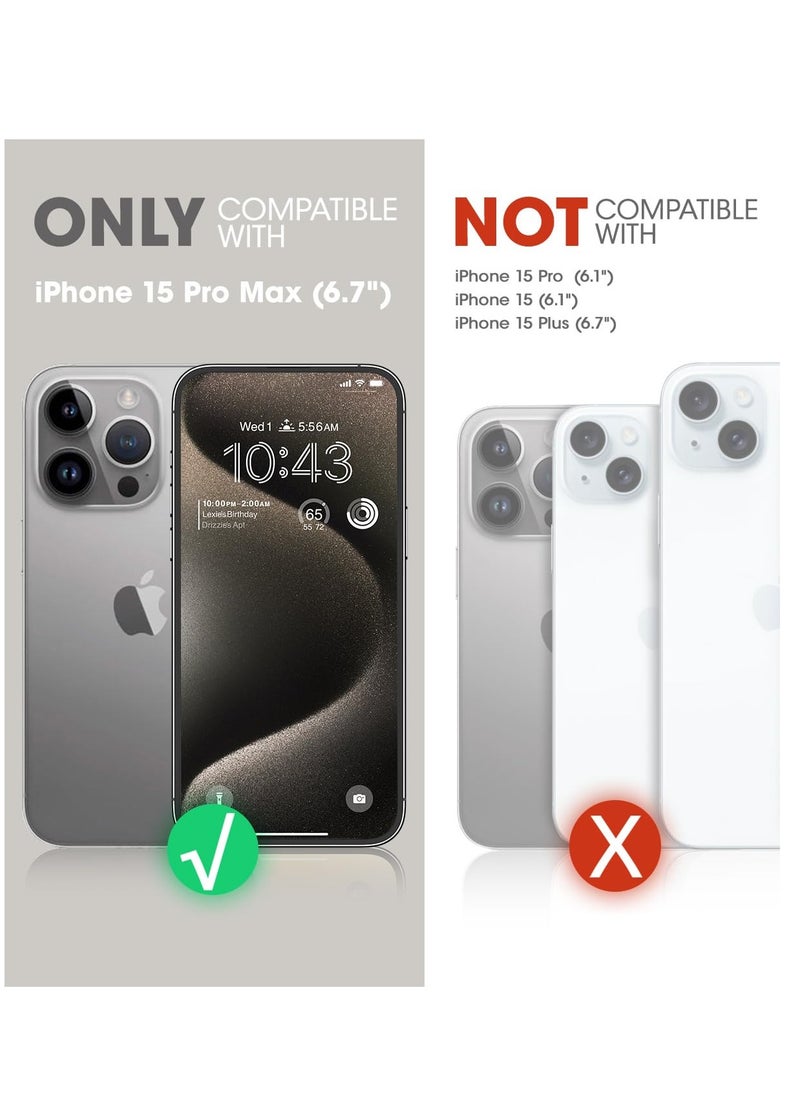 BORTONY - iPhone 15 Pro Max Case Liquid Silicone 3 Layers Full Covered Soft Gel Rubber iPhone 15 Pro Max Cover Slim Phone Case with Anti-Scratch Microfiber Lining for Apple iPhone 15 Pro Max 6.7 Inch - Image 1