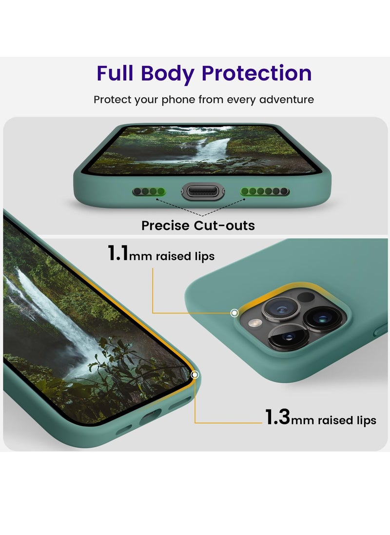 BORTONY - iPhone 15 Pro Max Case Liquid Silicone 3 Layers Full Covered Soft Gel Rubber iPhone 15 Pro Max Cover Slim Phone Case with Anti-Scratch Microfiber Lining for Apple iPhone 15 Pro Max 6.7 Inch - Image 1
