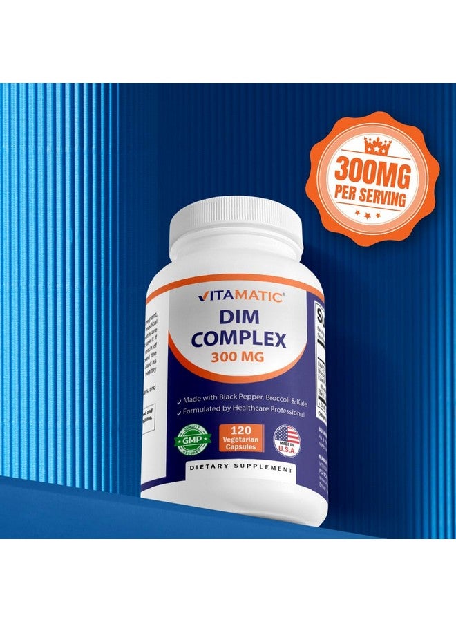 Vitamatic DIM Supplement Complex for Women & Men - 300mg - 120 Veg Capsules - Made with Black Pepper, Broccoli Powder & Kale Powder - Non-GMO & Gluten Free - Supports Hormonal Balance - Image 5