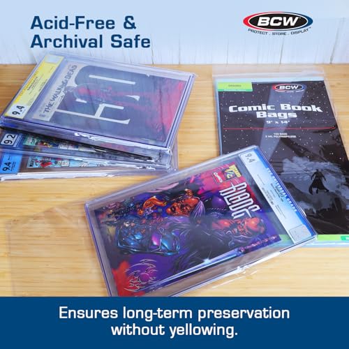BCW أكياس كوميك بوك مصنفة قابلة لإعادة الإغلاق من BCW - عبوة من 100 | أكمام بولي بروبيلين شفافة تمامًا لألواح CGC و CBCS | خالية من الحمض، جودة أرشيفية، واقيات كوميك بوك قابلة لإعادة الإغلاق - 9x14 - Image 4