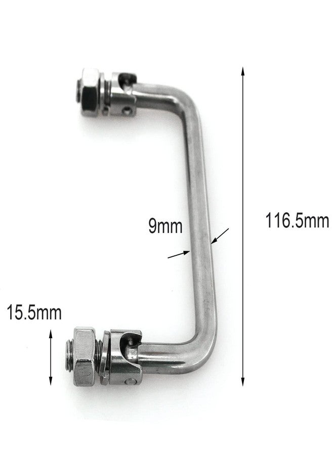 heyous Pull Handle Stainless Steel Folding Pull Handle U-Shape Folding Toolbox Suitcases Equipment Distribution Box Cabinet Knob Hardware - Image 3