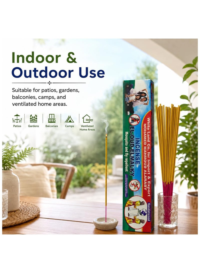 EL-OUD-ELMALKY Sandalwood Mosquito and Fly Repellent Incense Sticks, 30 Count, for Indoor & Outdoor Use - Image 5