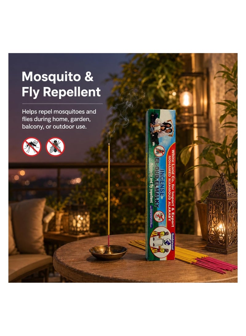 EL-OUD-ELMALKY Sandalwood Mosquito and Fly Repellent Incense Sticks, 30 Count, for Indoor & Outdoor Use - Image 3