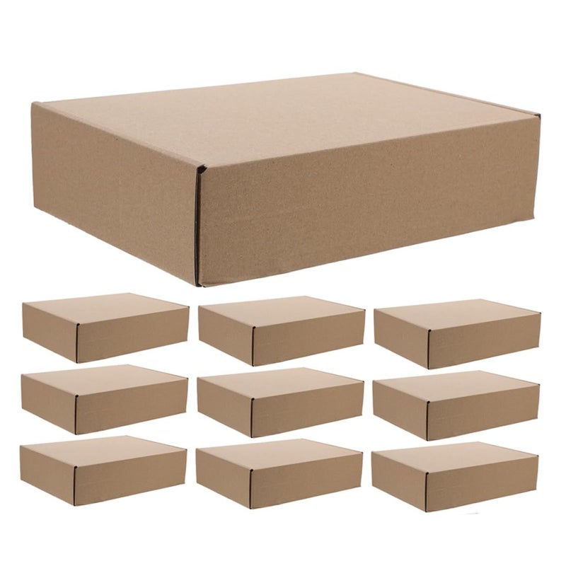 Heavy Duty Moving Boxes 10 Pack Kraft Corrugated Storage Shipping Supplies - Image 2