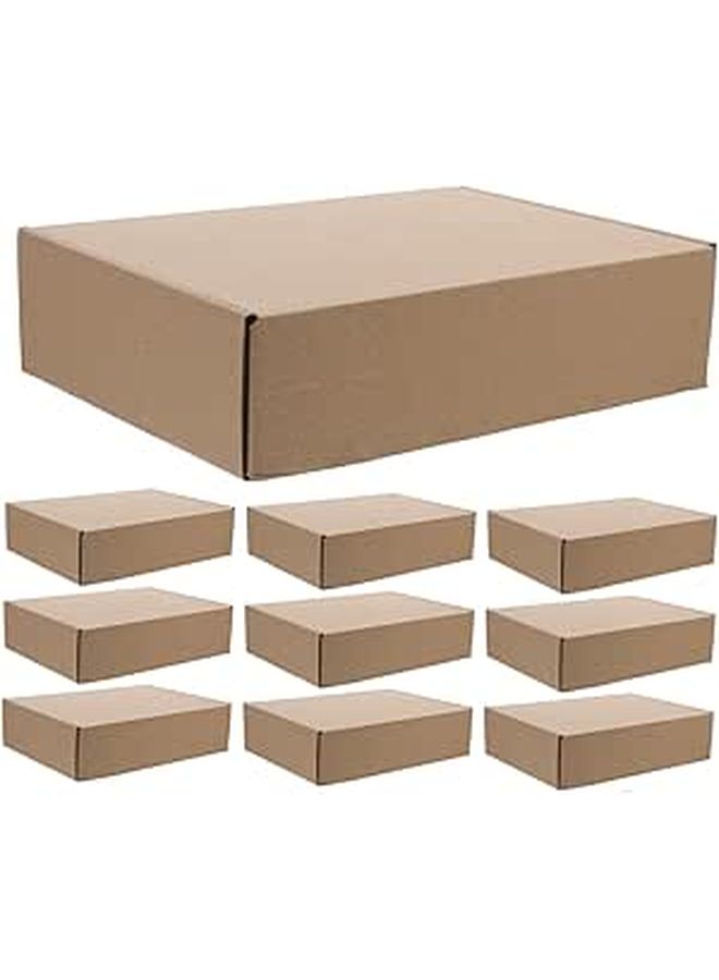 Heavy Duty Moving Boxes 10 Pack Kraft Corrugated Storage Shipping Supplies - Image 1