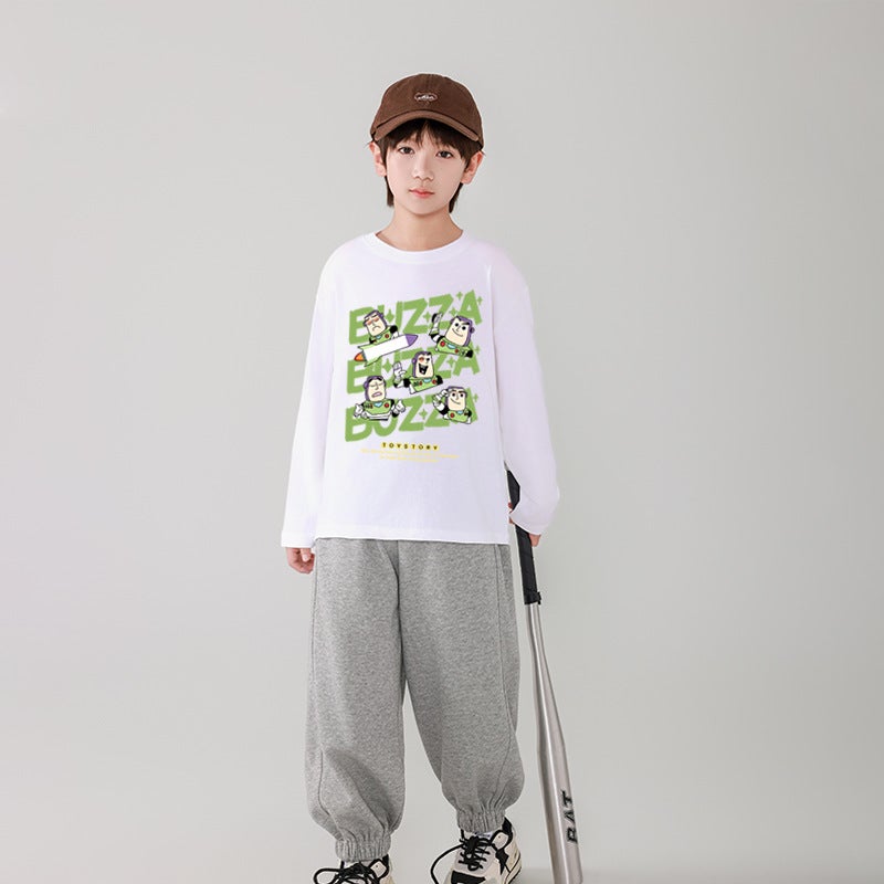 Trendy Children'S Long-Sleeve Cotton T-Shirt 2025 Style Boys' Fashionable Loose Base Shirt - Image 5