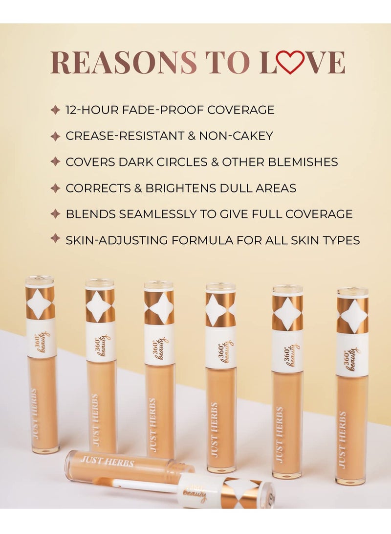 Just Herbs Concealer for Face Makeup Full Coverage 6ml - Image 5
