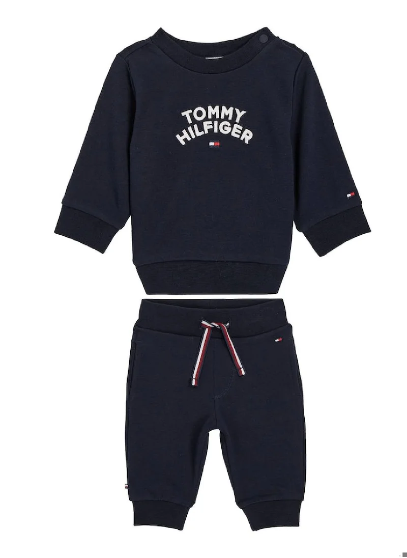 TOMMY HILFIGER Baby's Set Sweatshirt and Sweatpants - Cotton, Blue