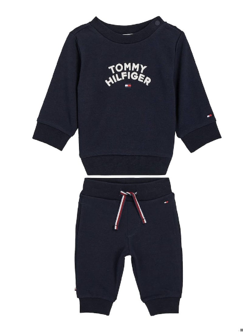 TOMMY HILFIGER Baby's Set Sweatshirt and Sweatpants - Cotton, Blue  - Image 1