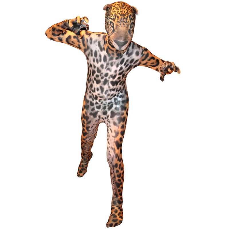Morphsuits Kids Jaguar Animal Costume Cheetah Leopard Halloween Costume for Boys Girls M