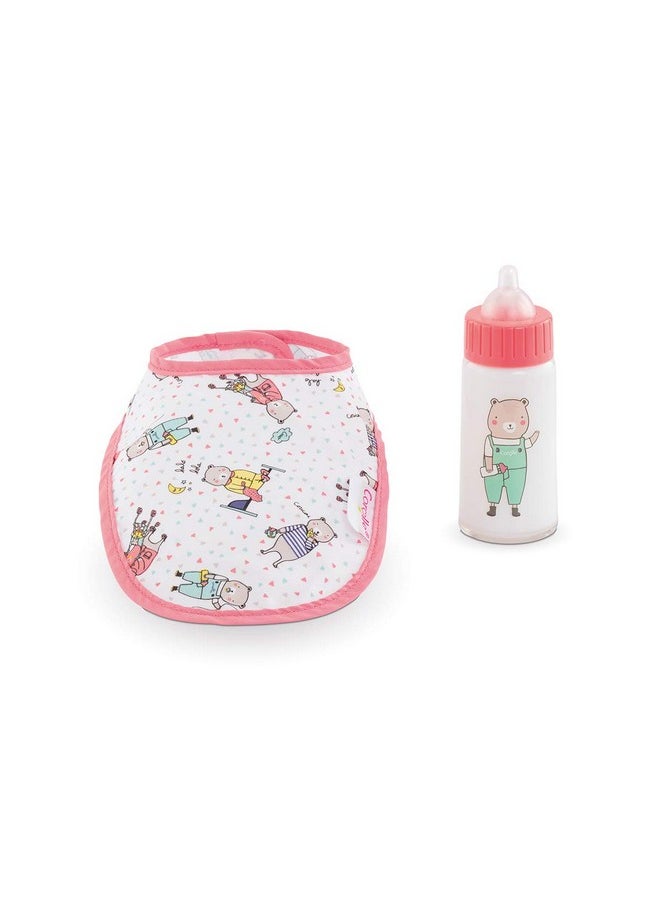 Corolle Corolle Bib and Magic Milk Bottle Baby Doll Accessories Set - Mon Grand Poupon Feeding Accessories Fit 14" and 17" Baby Dolls  - Image 1