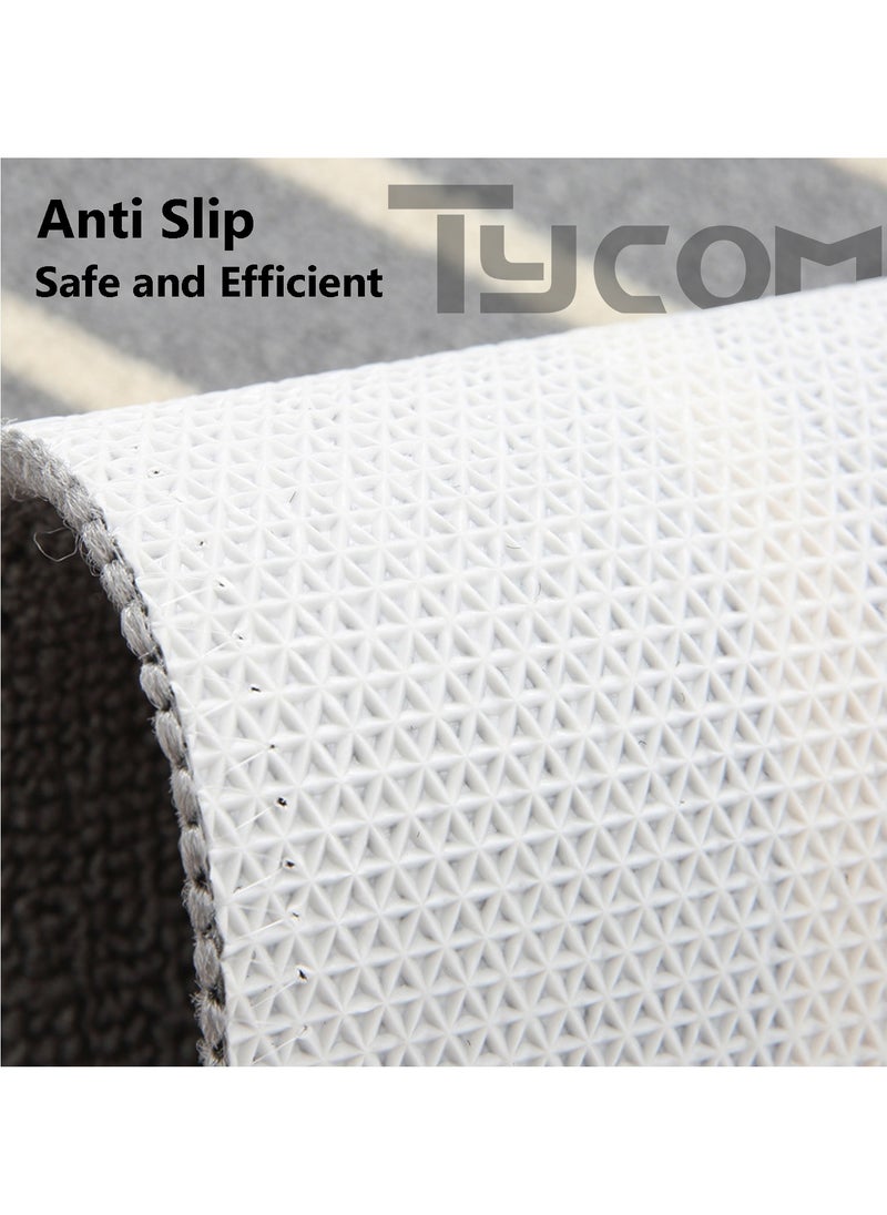 TYCOM Kitchen Rugs Kitchen Mat Non Slip Fluffy Soft Plush Microfiber Shower Carpet Rug Machine Washable Quick Dry Kitchen Mats 120cm Brown.  - Image 3