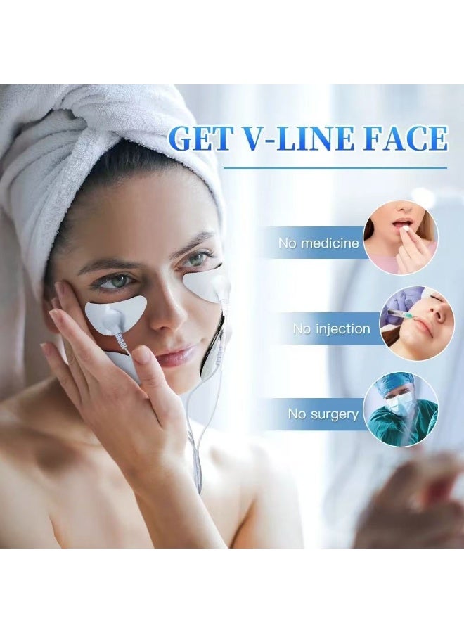 جهاز تدليك الوجه بالتيار الميكروي EMS، جهاز تجميل منخفض التردد لرفع وتقوية الوجه، جهاز تجميل عابر للحدود لتنحيف الوجه وتشكيله على شكل V - Image 2