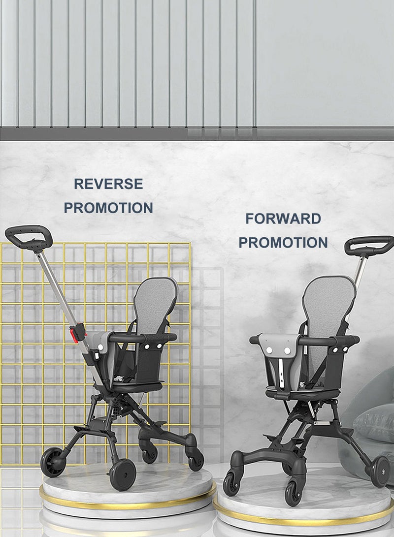 MaBaby Baby Stroller, Two-Way Lightweight Strollers, Easy Fold Push Chair With Four Wheels - Image 2