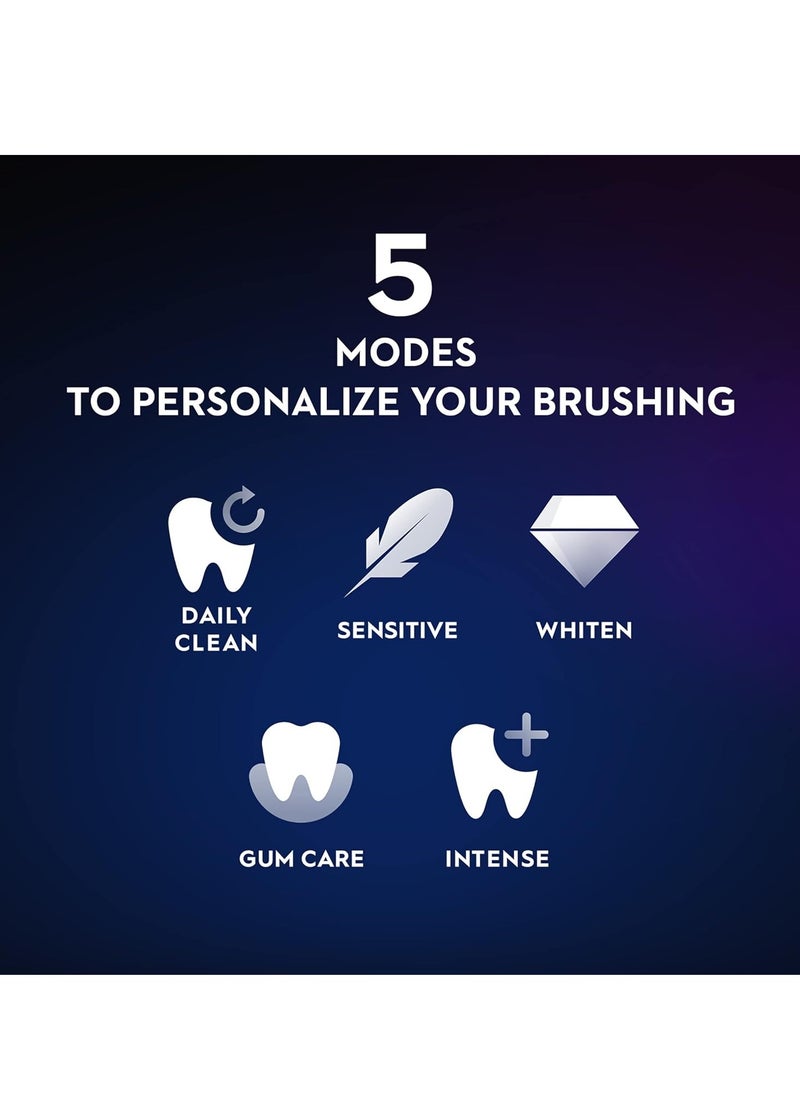 Oral-B Electric Rechargeable Toothbrush, 1 White handle with Revolutionary Magnetic Technology, Black & White Display, 5 Modes, 1 Premium Travel Case  - Image 3