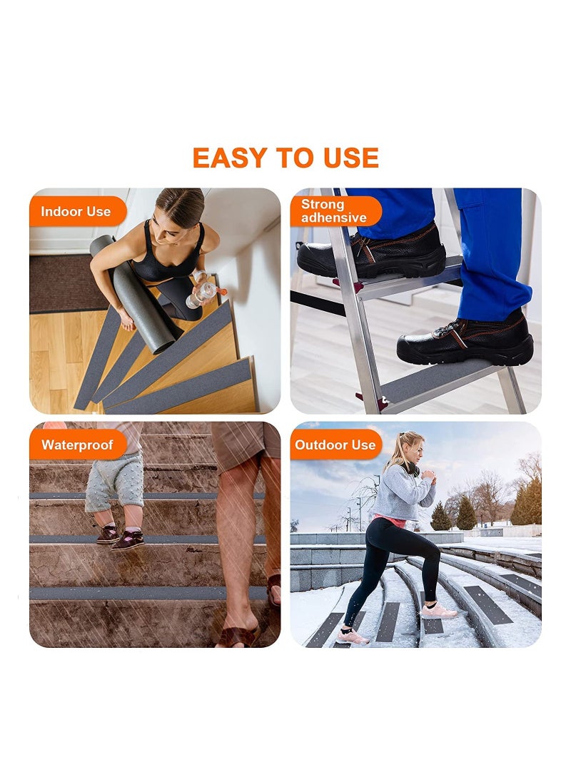 Excefore Anti-Slip Grip Tape, Stair Step Anti-Slip Safety Tape, Anti-Slip Sticker High Grip Black for Step Indoor/Outdoor Traction Anti-Slip Safety Waterproof Tape (1 Roll, 2 inch x 16.4 feet)  - Image 3