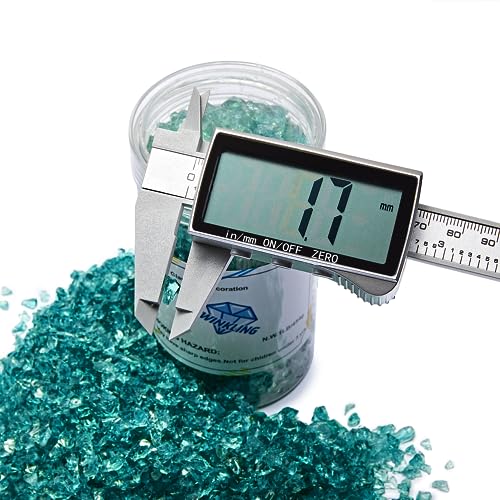 TWINKLING High Luster Crushed Glass, Broken Glass, Glass Gems Chips for DIY Resin Art Epoxy Crafts, Nail Art, Geode Painting, 1-3mm(200g) (Turquoise) - Image 2