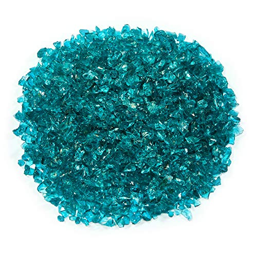 TWINKLING High Luster Crushed Glass, Broken Glass, Glass Gems Chips for DIY Resin Art Epoxy Crafts, Nail Art, Geode Painting, 1-3mm(200g) (Turquoise) - Image 4
