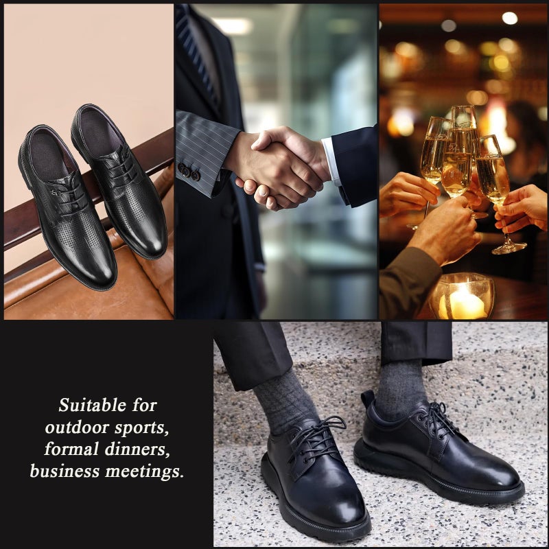 YOLCAR 2 Pairs Waxed Round Shoe Laces, 80cm/31.5" Formal Business Oxford Shoelaces for Men or Women's Dress Shoes, 2.5mm, Black - Image 5