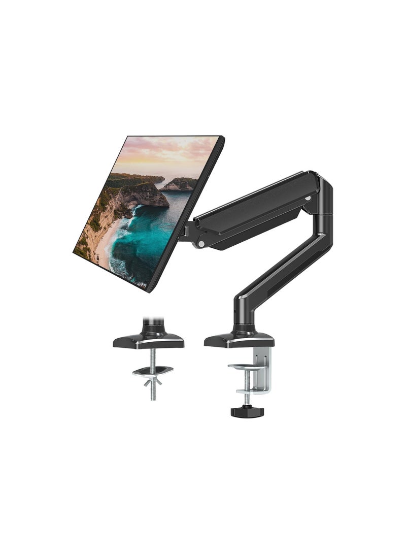 Generic Adjustable Gas Spring Monitor Arm for 13-42 Inch Screens – Single Arm Stand with 360° Swivel & Cable Management – Fits 3-9 kg Monitors or TVs 