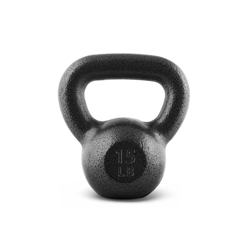 CAP Barbell Black Cast Iron Kettlebell 15 Pounds