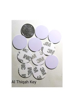 RFID Smart Changeable Card IC Coin Card Key FOB with Block 0 Writable 13.56Mhz Mifare M1 1K S50  Works on UID Series Entry Access Proximity Card with Round Sticker 10 Pieces
