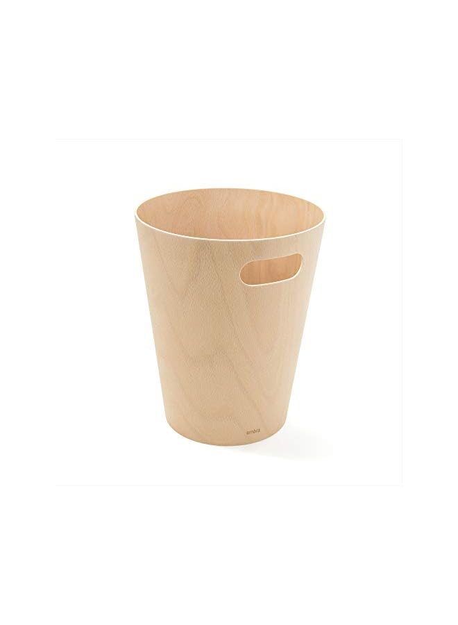 UMBRA سلة مهملات خشبية حديثة سعة 2 جالون من وودرو أو سلة إعادة تدوير للمنزل أو المكتب 9 × 11 × 9 082780390 طبيعي - Image 2
