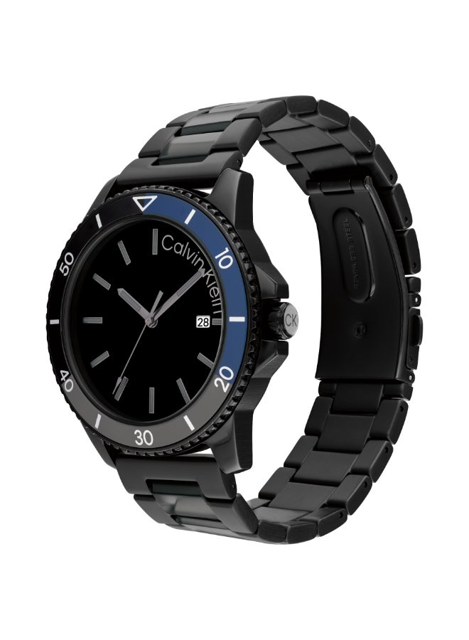 CALVIN KLEIN ساعة يد رجالية بعقارب دائرية الشكل من الستانلس ستيل 25200382 - 44 ملم - Image 1