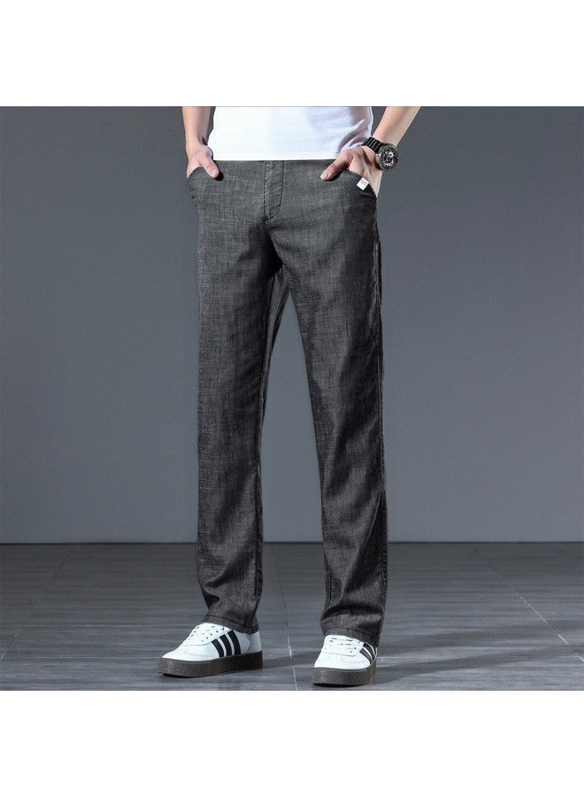 FOLUNSI men's Jeans - Soft, Stretchy, Skin-friendly Comfort, Casual Slim Fit Straight Leg Pants - Image 3