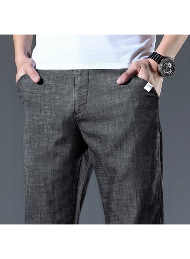 FOLUNSI men's Jeans - Soft, Stretchy, Skin-friendly Comfort, Casual Slim Fit Straight Leg Pants - Image 5