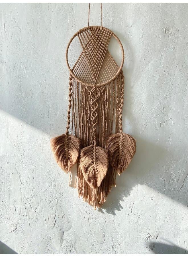HMK CRAFTS مكرمية دريم كاتشر مصنوعة يدويا من القطن المنسوج بنمط بوهيمي - Image 1
