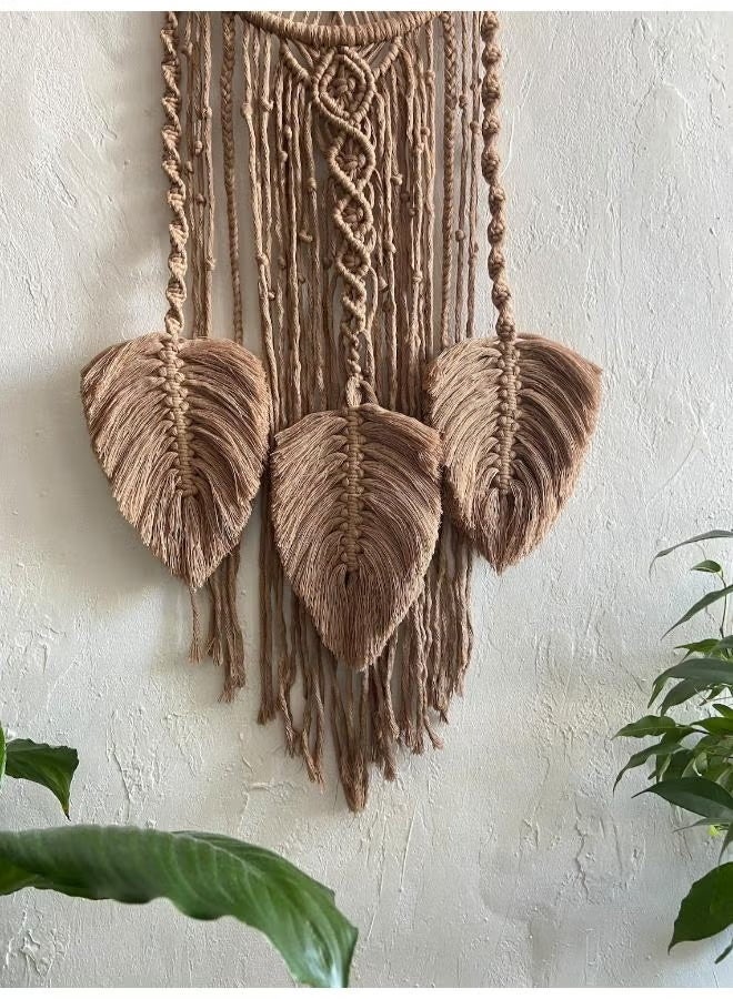 HMK CRAFTS مكرمية دريم كاتشر مصنوعة يدويا من القطن المنسوج بنمط بوهيمي - Image 2