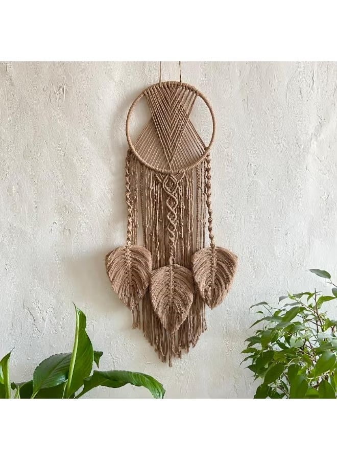 HMK CRAFTS مكرمية دريم كاتشر مصنوعة يدويا من القطن المنسوج بنمط بوهيمي - Image 3
