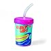 Fun Express Set of 12 Pieces DIY Cups with Lids and Straws for Kids Holds 8 oz BPA Free Plastic Color Your own Craft Party Supplies MultiColor - Image 4
