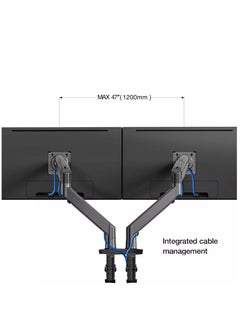 NB NORTH BAYOU North Bayou NB F160 Dual Monitor Mount for 17-27 Inch Screens, Height Adjustable Arm and Full Motion Gas Spring, Supports 75/100mm VESA Mount Holes with Load Capacity 4.4~100lbs (2-9kg) Per Monitor by North Bayou  - Image 4