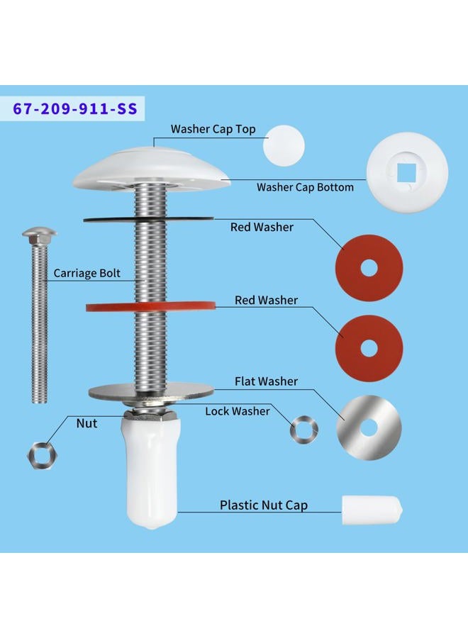 Vsttar DB-TB-M, 67-209-911-SS White Diving Board Mounting Kit Replacement for Inter-Fab Two Hole Residential Diving Boards with Bolts/Washers/Nuts etc - Image 2