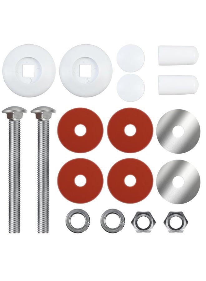 Vsttar DB-TB-M, 67-209-911-SS White Diving Board Mounting Kit Replacement for Inter-Fab Two Hole Residential Diving Boards with Bolts/Washers/Nuts etc - Image 1