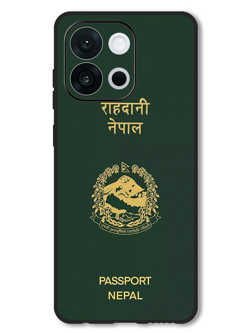 Theodor Case Compatible with OnePlus 13s 6.32 Inch Protection Shockproof Bumper Cover Nepal Passport - Image 1