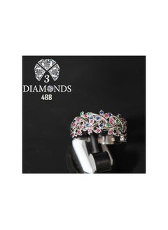 Radiate Elegance: High-Quality Platinum-Plated Silver Ring with Zircon Stone