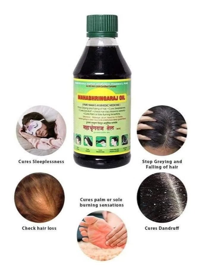 ماهابهرينجاراج زيت الهندي لعلاج تساقط الشعر ونمو شعر جديد، 100 مل - Image 2