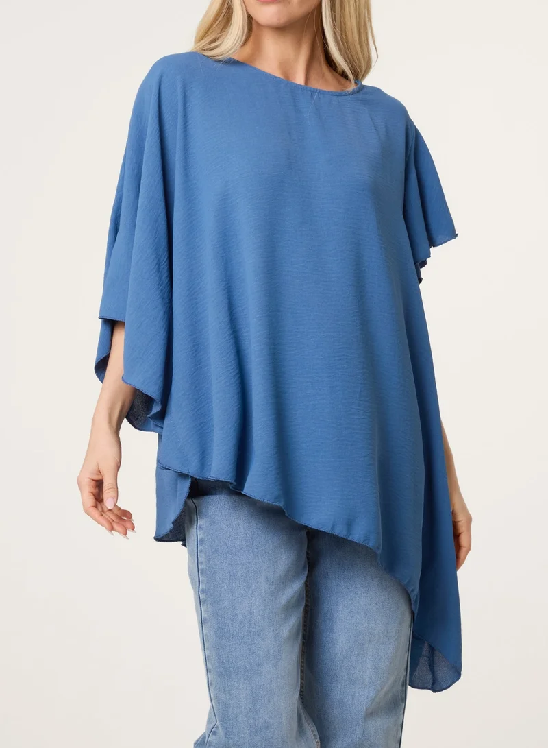 بلو فانيلا Short Sleeve Asymmetrical Top