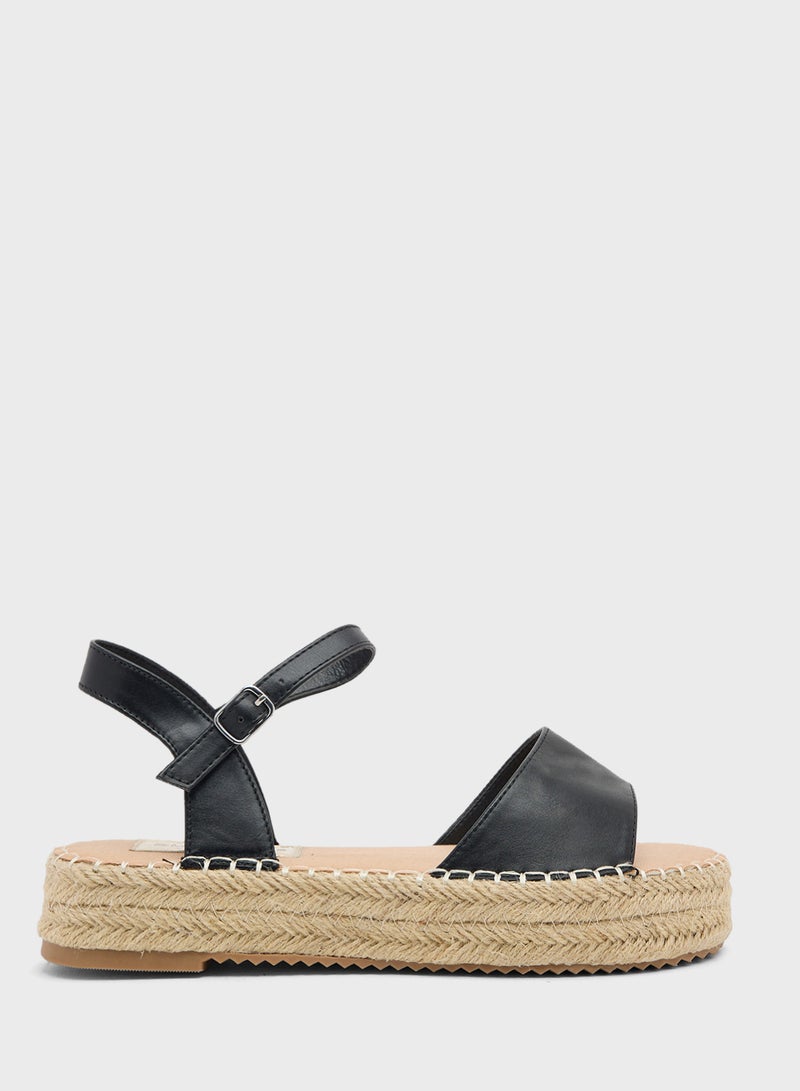 GLAMOROUS Casual Ankle Strap Espradrilles - Image 1
