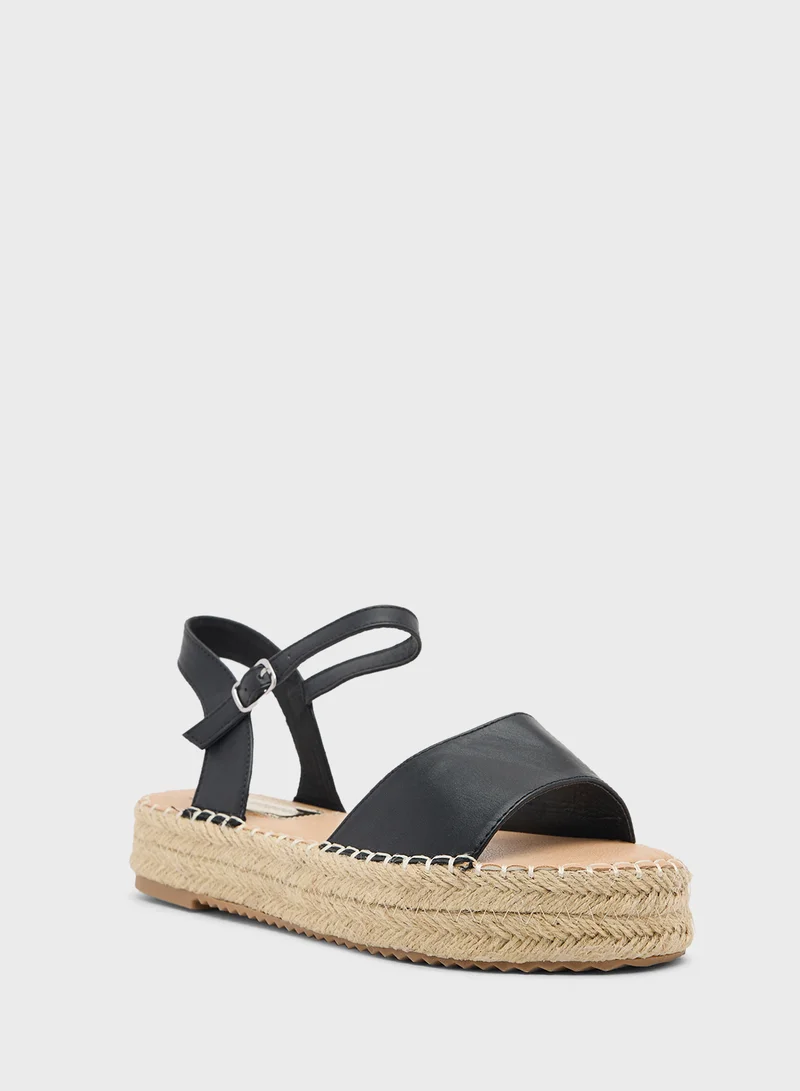 GLAMOROUS Casual Ankle Strap Espradrilles