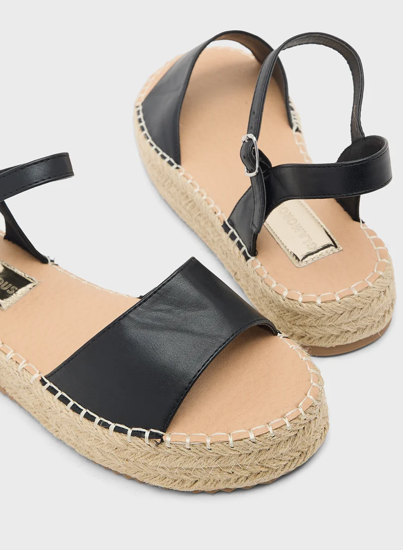 GLAMOROUS Casual Ankle Strap Espradrilles