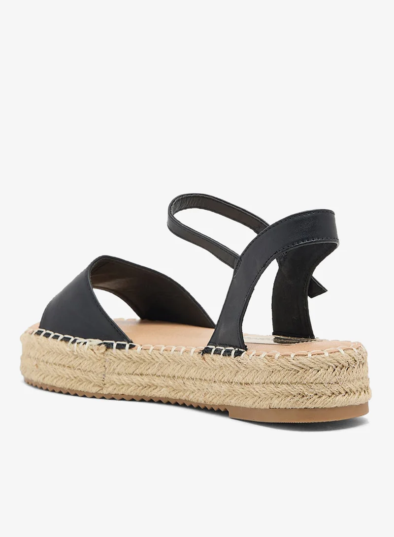Glamorous black Casual Ankle Strap Espradrilles for Women | Best Price UAE