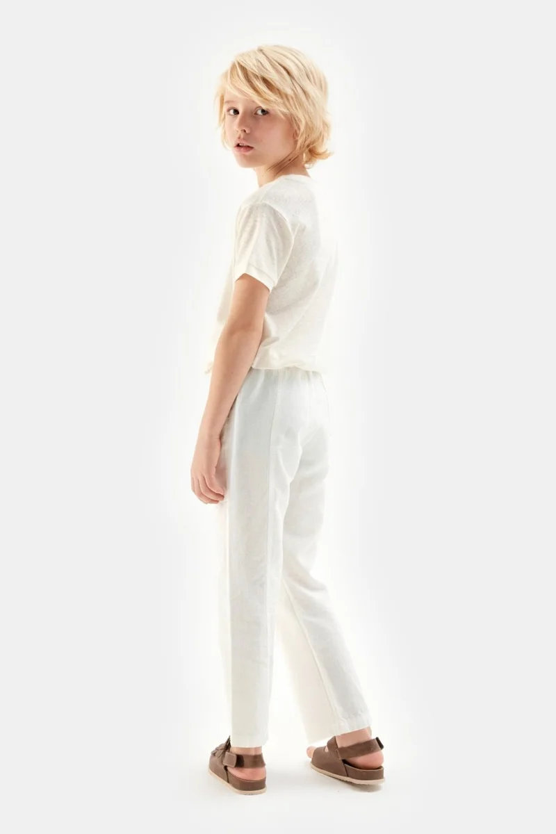 NEBBATI - Invalid brand بنطلون أبيض للأولاد من بي جي ستور 23SS2NB3217