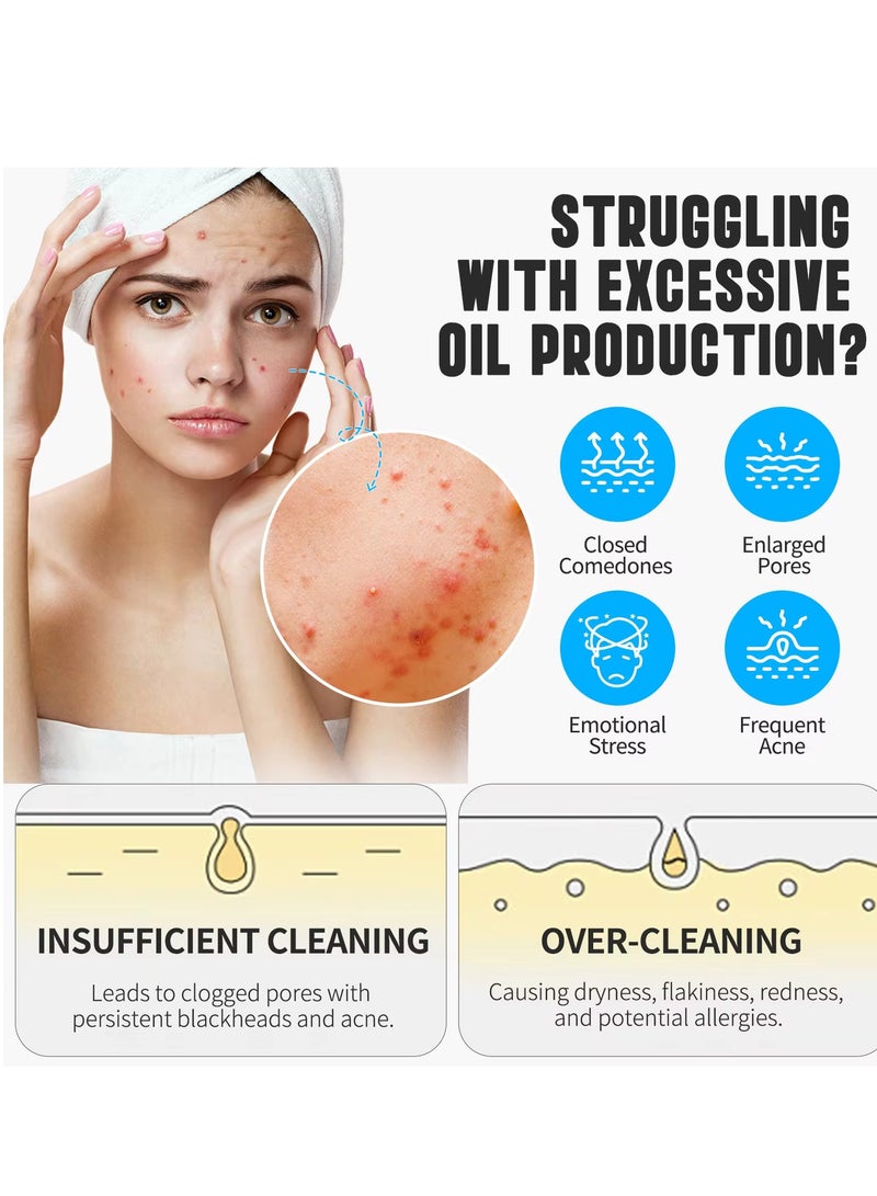 ALIVER 150 مل من موس التنظيف بحمض الكوجيك والكركم رغوة التنظيف بحمض الكوجيك والكركم تقلل من البقع الداكنة تساعد على توازن زيت البشرة والماء تتلاشى البقع تزيل الكيراتين الزائد تنظف الزيت تنقي المسام - Image 4